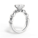 Emma Princess Cut Lab Grown Diamond 18Kt White Gold Engagement Ring - View 3