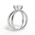 Jennifer Princess Cut Lab Grown Diamond 18Kt White Gold Engagement Ring - View 4