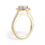 Jeanne Round Cut Lab Grown Diamond 18Kt Yellow Gold Engagement Ring - View 2