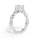 Justine Princess Cut Lab Grown Diamond Platinum Engagement Ring - View 3