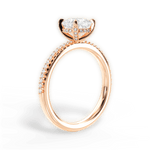 Helen Cushion Cut Lab Grown Diamond 18Kt Rose Gold Engagement Ring - View 3