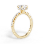 Isabella Cushion Cut Lab Grown Diamond 18Kt Yellow Gold Engagement Ring - View 2