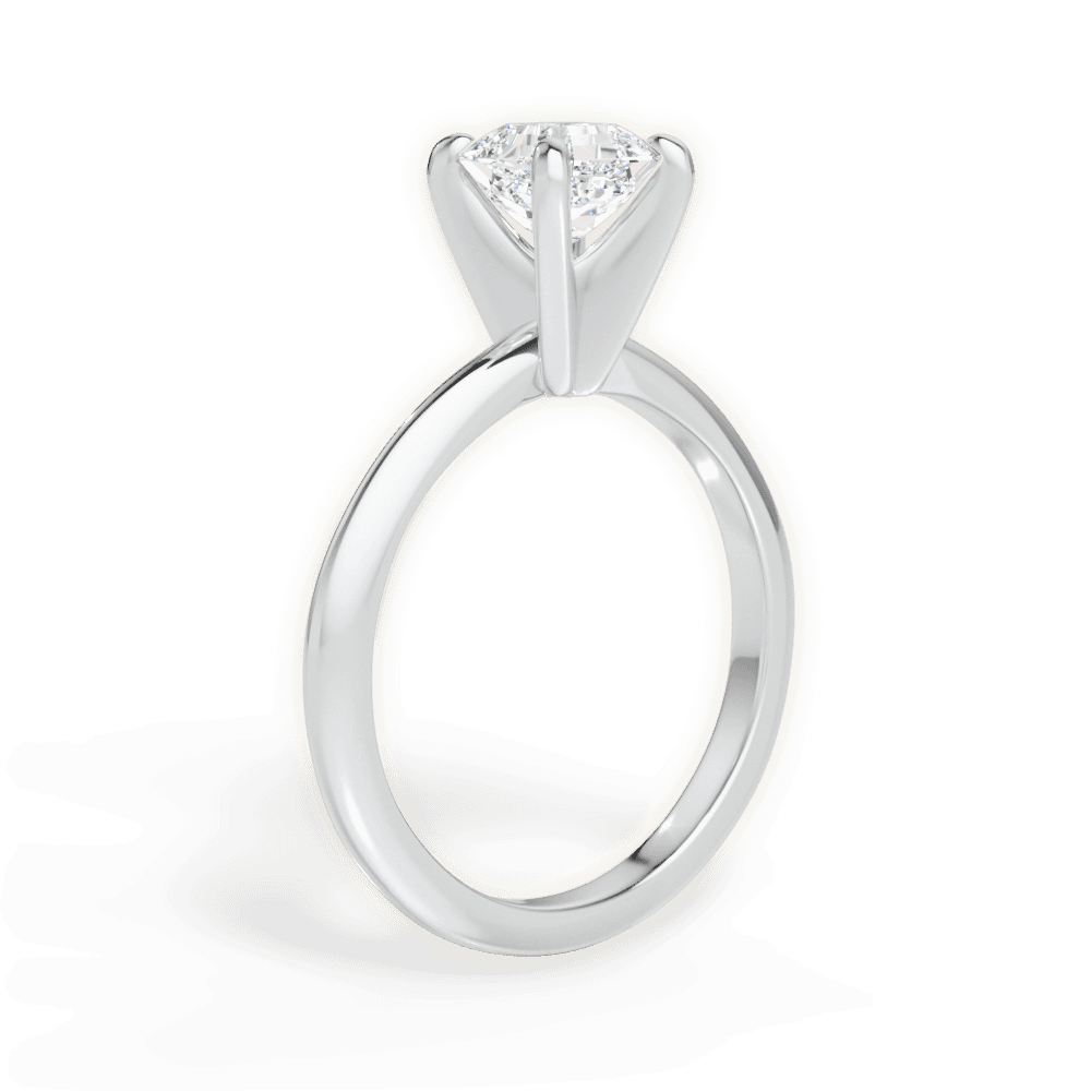 Alicia Asscher Cut Lab Grown Diamond 14Kt White Gold Engagement Ring - View 2