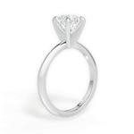 Alicia Asscher Cut Lab Grown Diamond 18Kt White Gold Engagement Ring - View 2