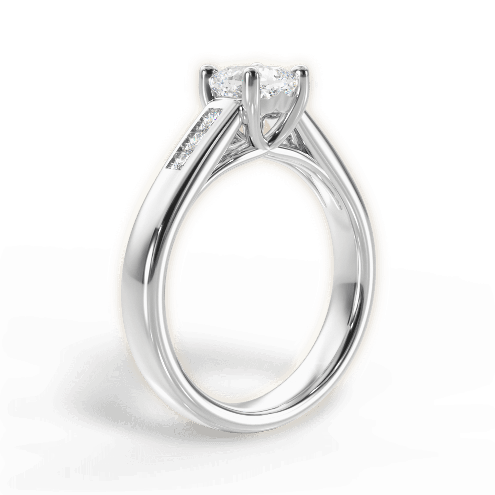Brittany Cushion Cut Lab Grown Diamond 14Kt White Gold Engagement Ring - View 4