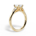 Cecilia Emerald Cut Lab Grown Diamond 18Kt Yellow Gold Engagement Ring - View 3