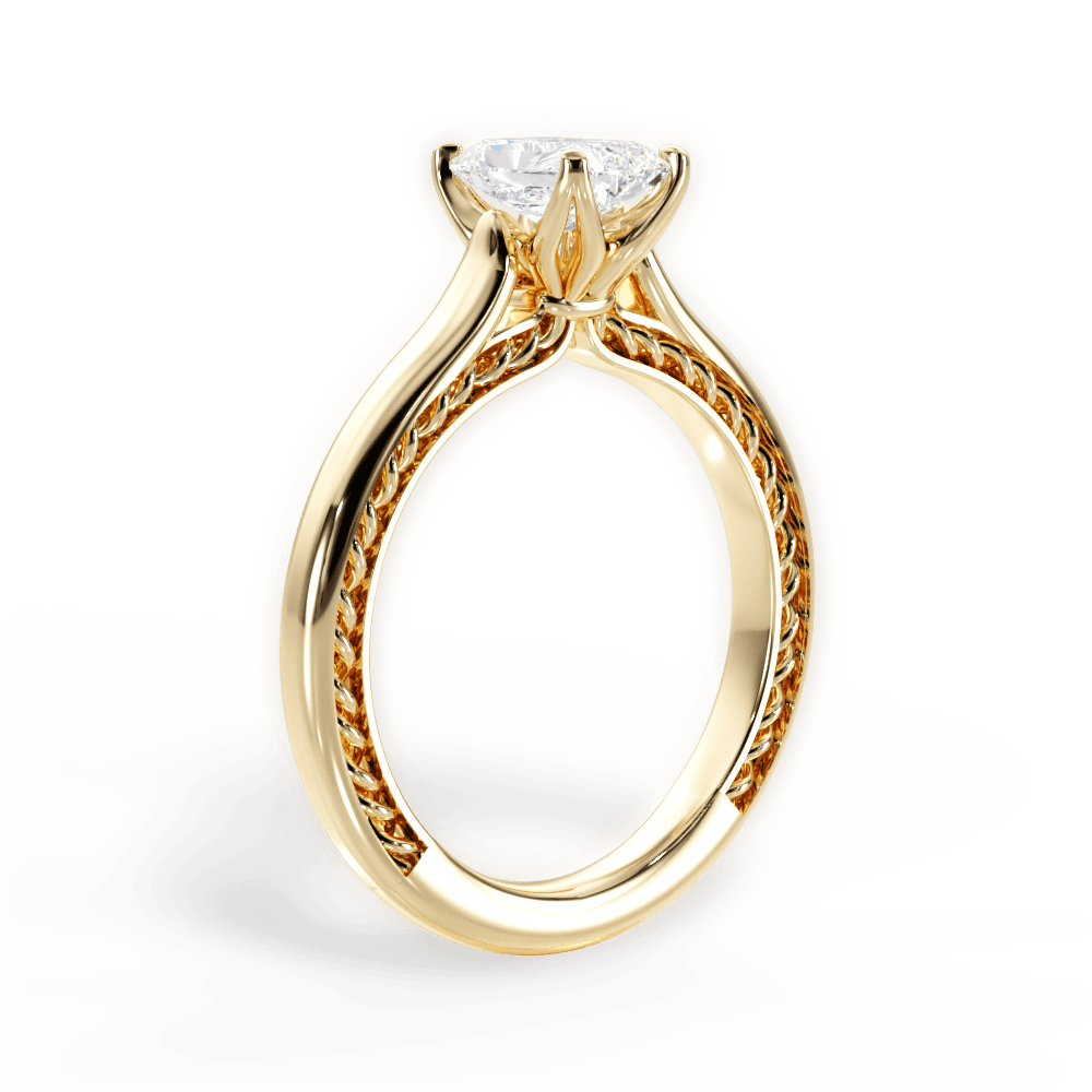 Carrie Radiant Cut Lab Grown Diamond 18Kt Yellow Gold Engagement Ring - View 3