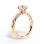 Josephine Asscher Cut Lab Grown Diamond 18Kt Rose Gold Engagement Ring - View 4
