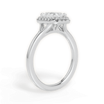 Geneva Radiant Cut Lab Grown Diamond Platinum Engagement Ring - View 2