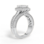Madison Radiant Cut Lab Grown Diamond Platinum Engagement Ring - View 2