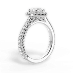 Kim Heart Cut Lab Grown Diamond 18Kt White Gold Engagement Ring - View 3