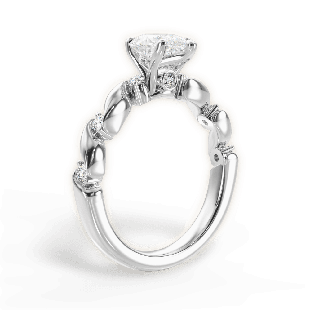 Emma Pear Cut Lab Grown Diamond 14Kt White Gold Engagement Ring - View 2