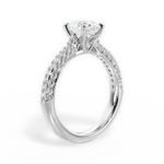 Kira Oval Cut Lab Grown Diamond 14Kt White Gold Engagement Ring - View 2