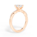Charlotte Marquise Cut Lab Grown Diamond 18Kt Rose Gold Engagement Ring - View 3