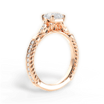 Gabriela Asscher Cut Lab Grown Diamond 18Kt Rose Gold Engagement Ring - View 4