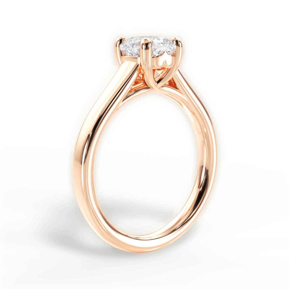 Ariana Cushion Cut Lab Grown Diamond 18Kt Rose Gold Engagement Ring - View 2
