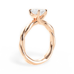 Bianca Emerald Cut Lab Grown Diamond 18Kt Rose Gold Engagement Ring - View 4