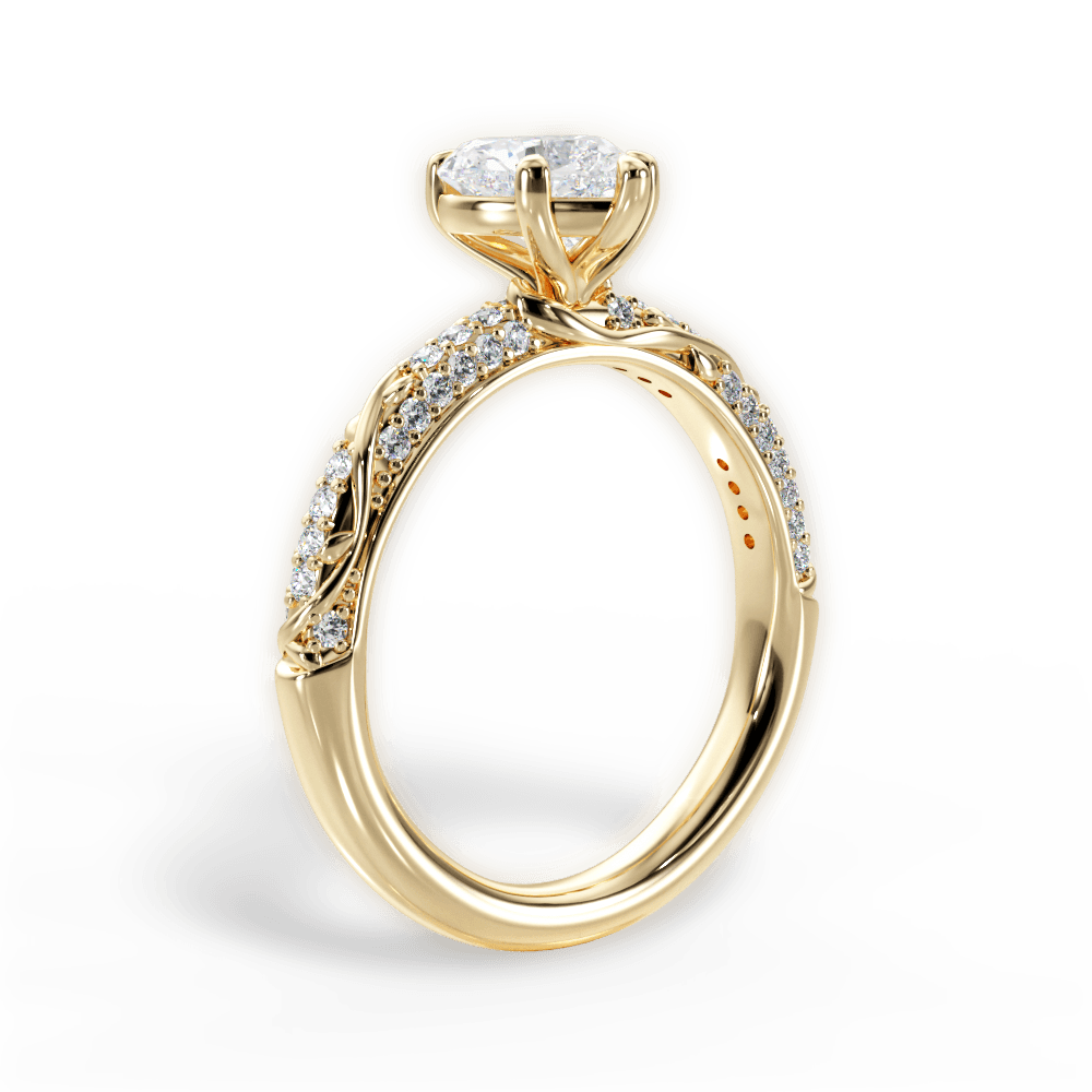 Gloria Heart Cut Lab Grown Diamond 18Kt Yellow Gold Engagement Ring - View 2