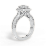 Lillian Round Cut Lab Grown Diamond 18Kt White Gold Engagement Ring - View 3