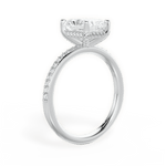 Janice Radiant Cut Lab Grown Diamond 14Kt White Gold Engagement Ring - View 4