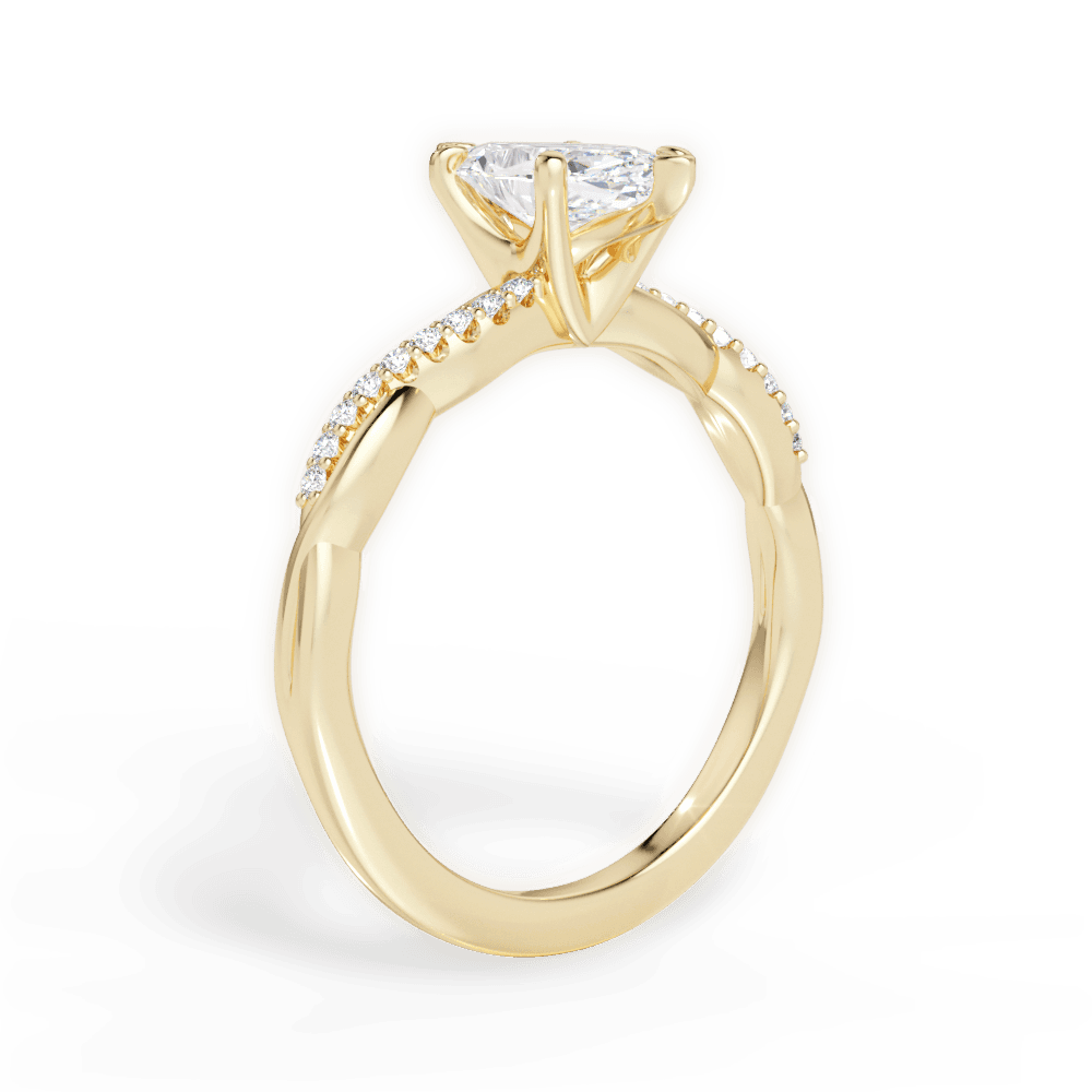 Charlotte Marquise Cut Lab Grown Diamond 18Kt Yellow Gold Engagement Ring - View 2
