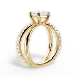 Jennifer Princess Cut Lab Grown Diamond 18Kt Yellow Gold Engagement Ring - View 2
