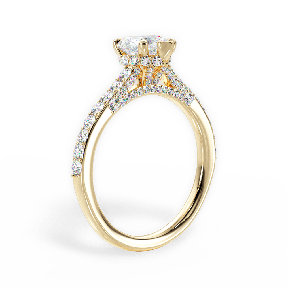 Laura Heart Cut Lab Grown Diamond 18Kt Yellow Gold Engagement Ring - View 3