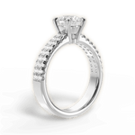 Kayla Round Cut Lab Grown Diamond Platinum Engagement Ring - View 2