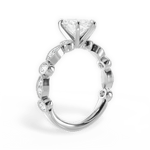 Edith Marquise Cut Lab Grown Diamond 14Kt White Gold Engagement Ring - View 4