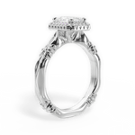 Erica Emerald Cut Lab Grown Diamond 14Kt White Gold Engagement Ring - View 2