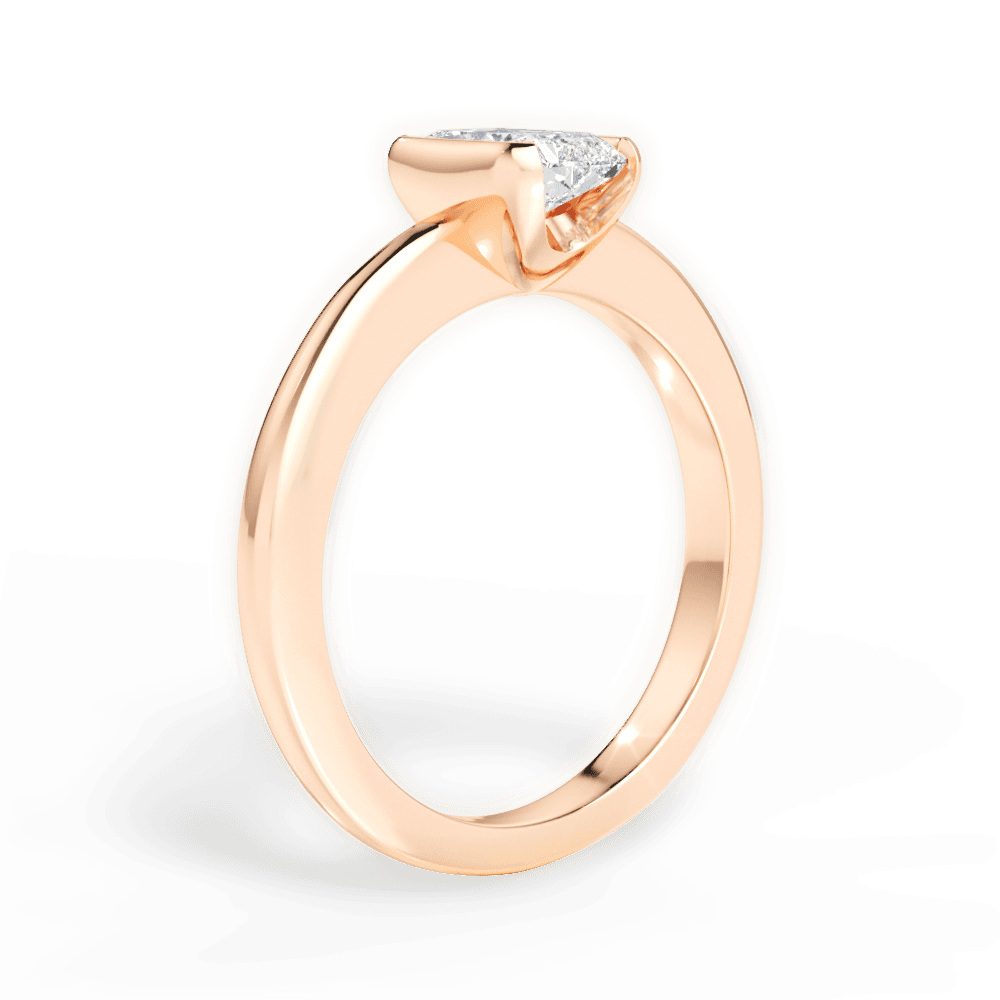 Bridget Radiant Cut Lab Grown Diamond 18Kt Rose Gold Engagement Ring - View 2