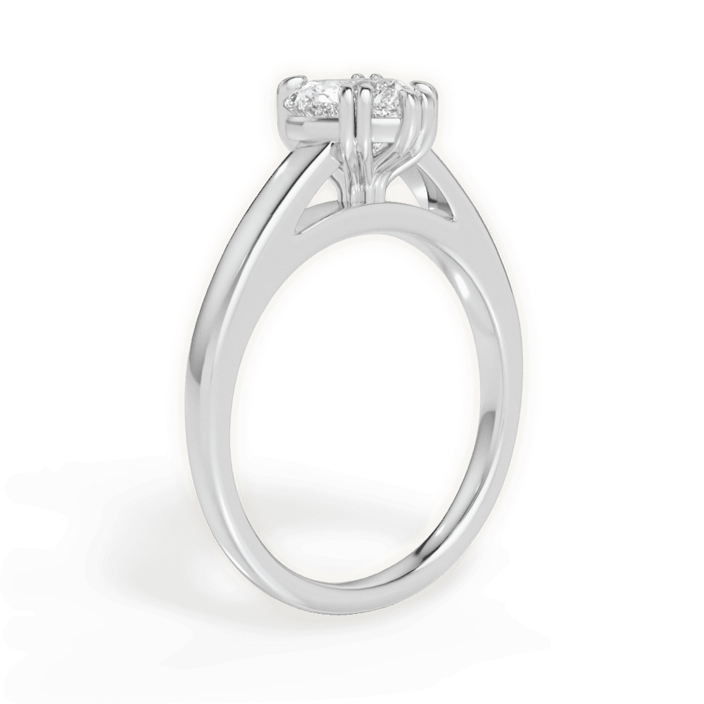Anna Heart Cut Lab Grown Diamond Platinum Engagement Ring - View 2