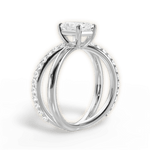 Jennifer Radiant Cut Lab Grown Diamond Platinum Engagement Ring - View 2