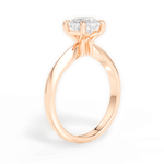 Beth Cushion Cut Lab Grown Diamond 18Kt Rose Gold Engagement Ring - View 2