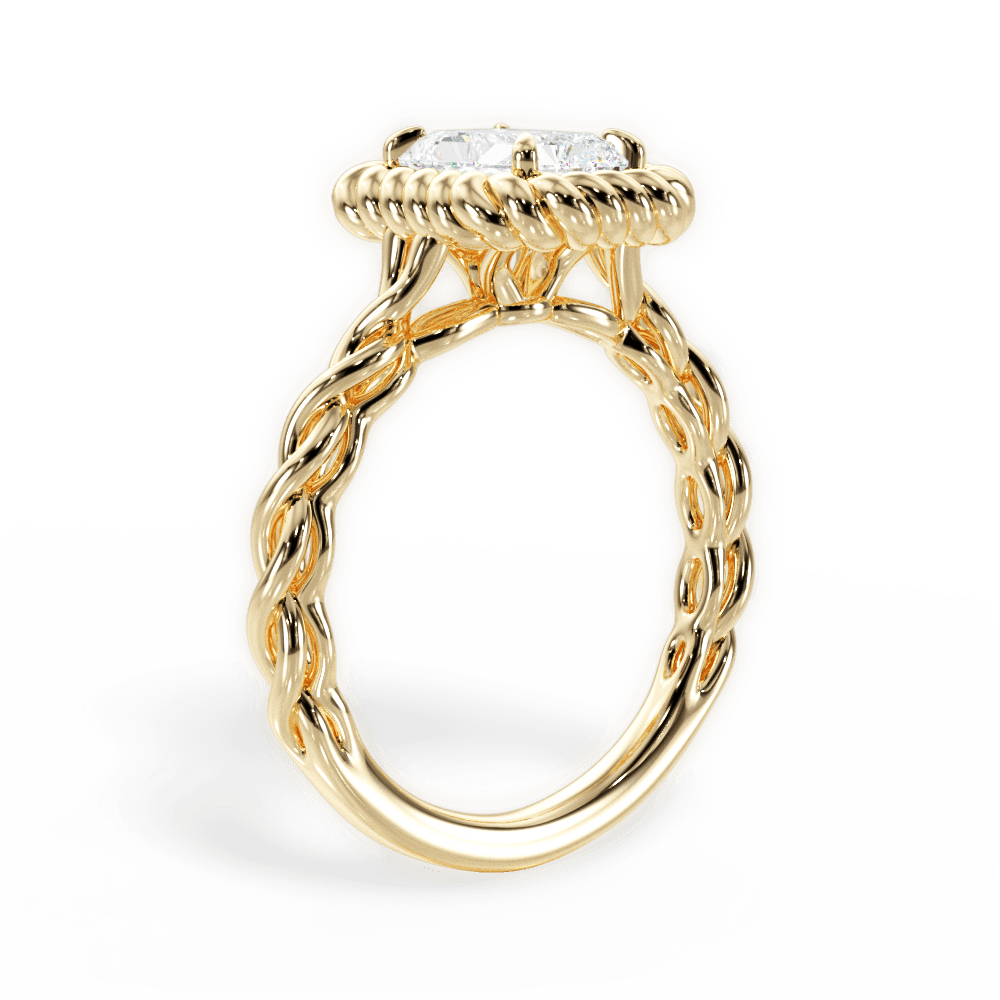 Belinda Radiant Cut Lab Grown Diamond 18Kt Yellow Gold Engagement Ring - View 2