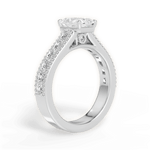 Lynn Radiant Cut Lab Grown Diamond Platinum Engagement Ring - View 3