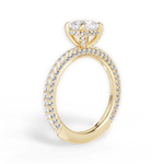 Madeline Cushion Cut Lab Grown Diamond 18Kt Yellow Gold Engagement Ring - View 2