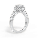 Lacey Round Cut Lab Grown Diamond 14Kt White Gold Engagement Ring - View 3