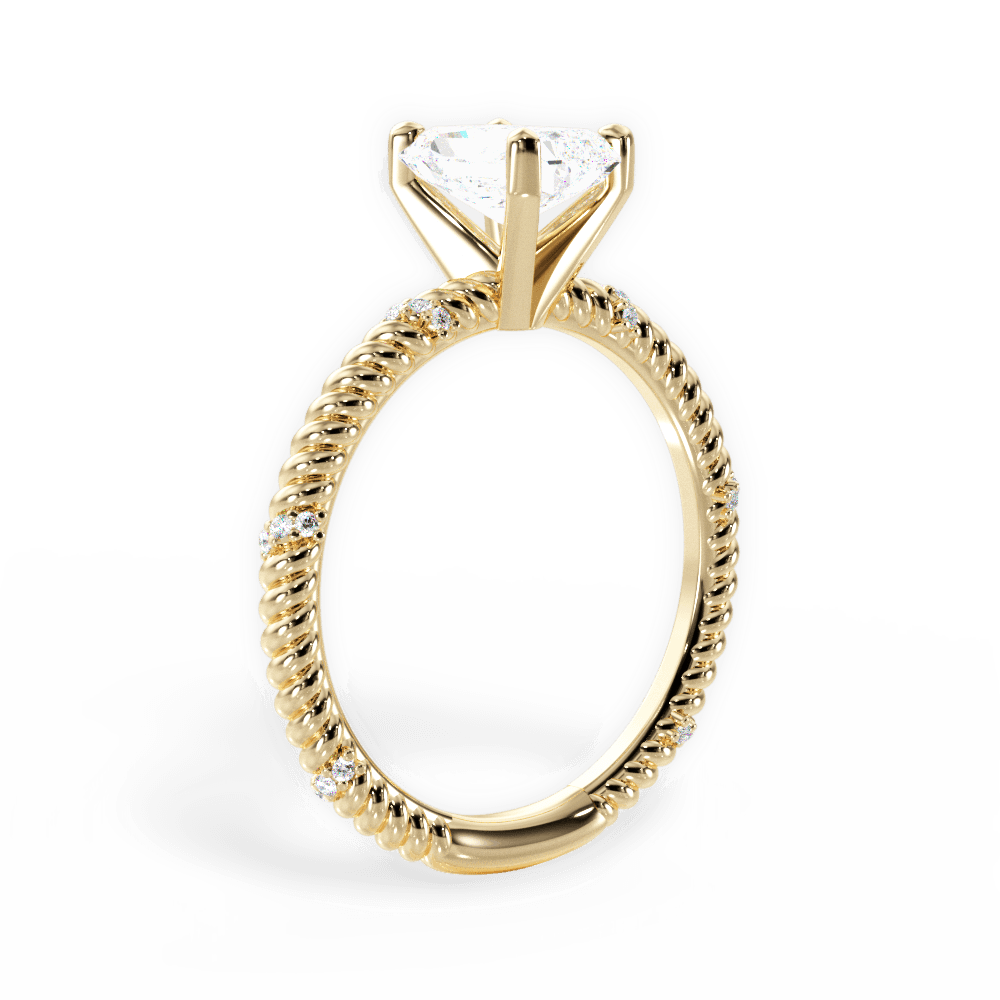 Chloe Radiant Cut Lab Grown Diamond 18Kt Yellow Gold Engagement Ring - View 3
