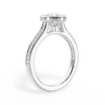 Deanna Round Cut Lab Grown Diamond Platinum Engagement Ring - View 3