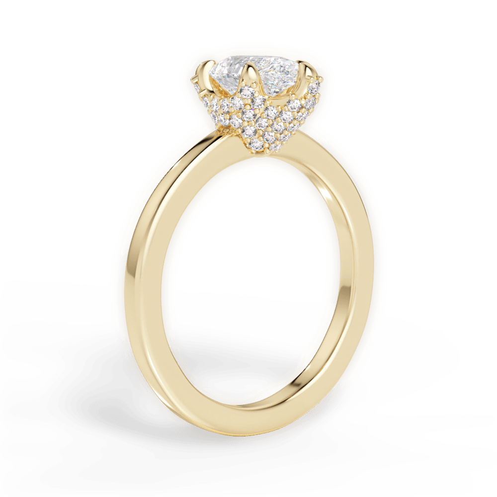 Gemma Pear Cut Lab Grown Diamond 18Kt Yellow Gold Engagement Ring - View 2