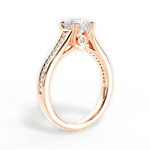 Delia Round Cut Lab Grown Diamond 18Kt Rose Gold Engagement Ring - View 4