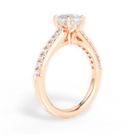 Elizabeth Cushion Cut Lab Grown Diamond 18Kt Rose Gold Engagement Ring - View 2