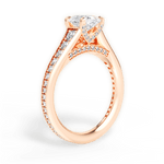 Leslie Oval Cut Lab Grown Diamond 18Kt Rose Gold Engagement Ring - View 3