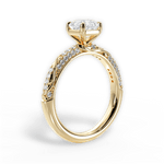 Gloria Asscher Cut Lab Grown Diamond 18Kt Yellow Gold Engagement Ring - View 3
