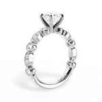 Edith Round Cut Lab Grown Diamond Platinum Engagement Ring - View 2