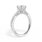 Laura Asscher Cut Lab Grown Diamond 18Kt White Gold Engagement Ring - View 2