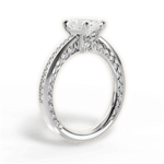 Donna Radiant Cut Lab Grown Diamond 18Kt White Gold Engagement Ring - View 2