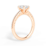 Caroline Radiant Cut Lab Grown Diamond 18Kt Rose Gold Engagement Ring - View 4
