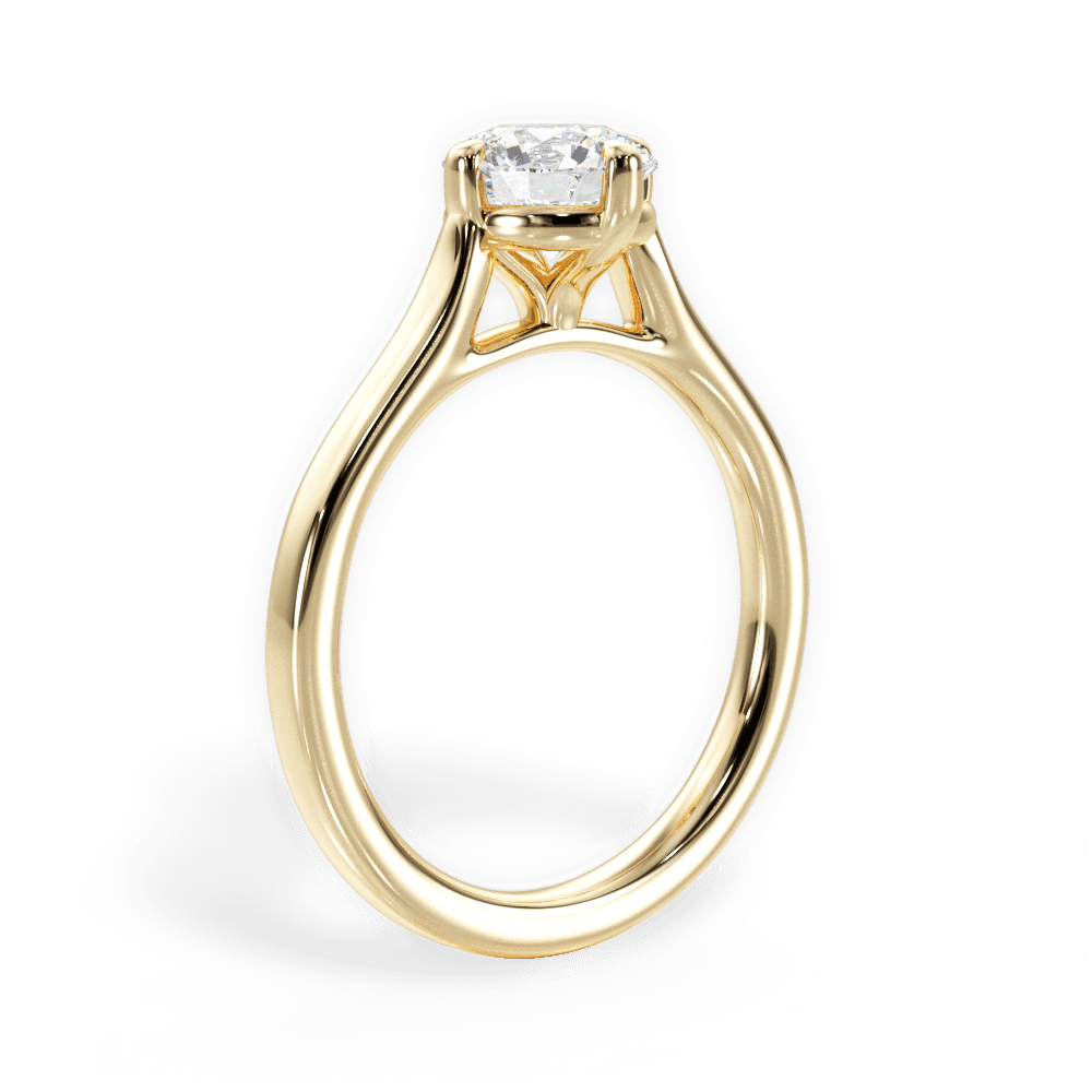 Bernadette Round Cut Lab Grown Diamond 18Kt Yellow Gold Engagement Ring - View 2